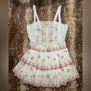 LoveShackFancy Ivory Lace Top & Skirt Set